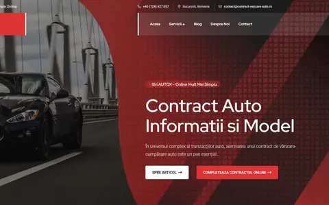 Site-ul AutoX: Contracte auto completate online