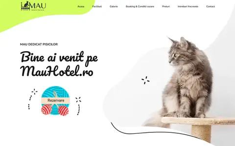 Site-ul MAU Hotel: Hotel pentru pisici