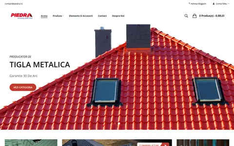 Site-ul Piedra: Acoperișuri și garduri metalice